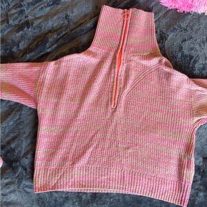 Aerie Pink Striped Women's Sweater